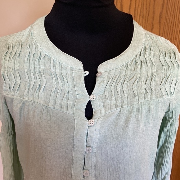 💚 Bandolino Ombre Blouse Mint Green Medium - Picture 2 of 12